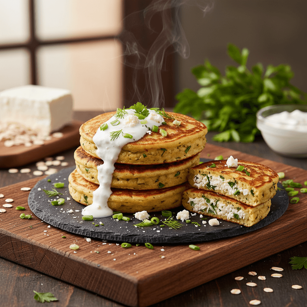 Peynirli Börek Tadında Fit Pankek tarifi görseli - 4 kişilik, 57 TL maliyet