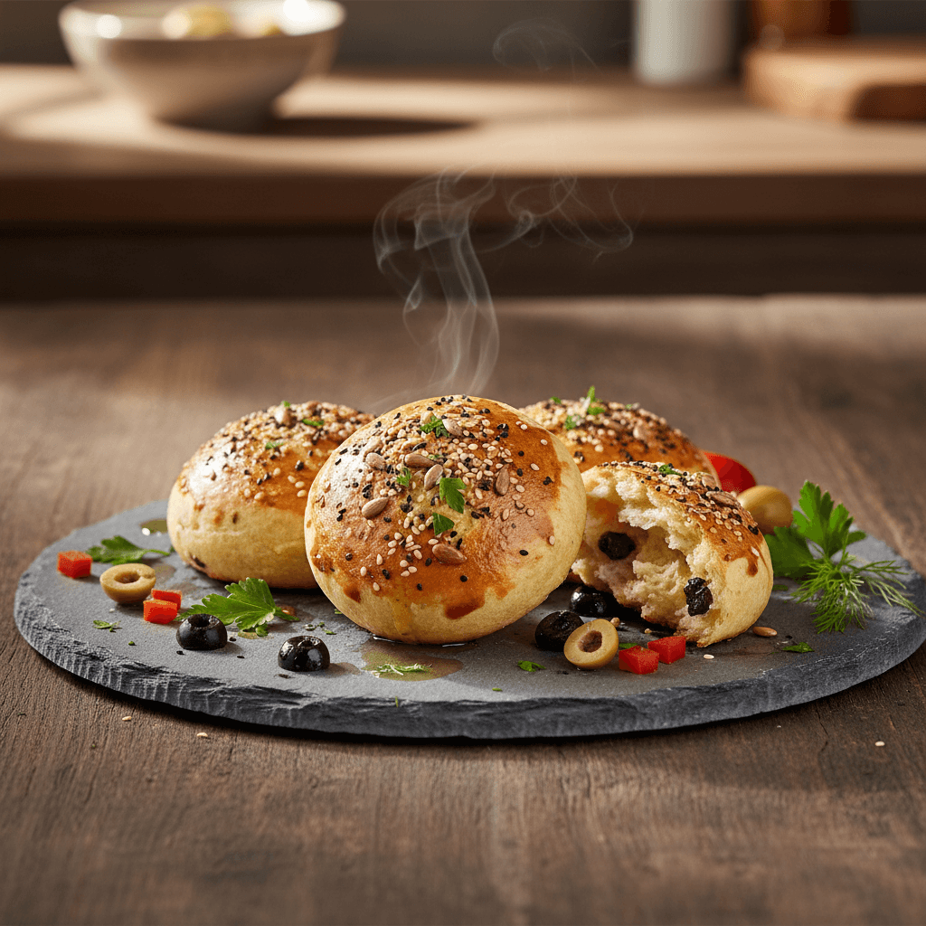Zeytinli Mayasız Poğaça tarifi görseli - 8 kişilik, 259 TL maliyet
