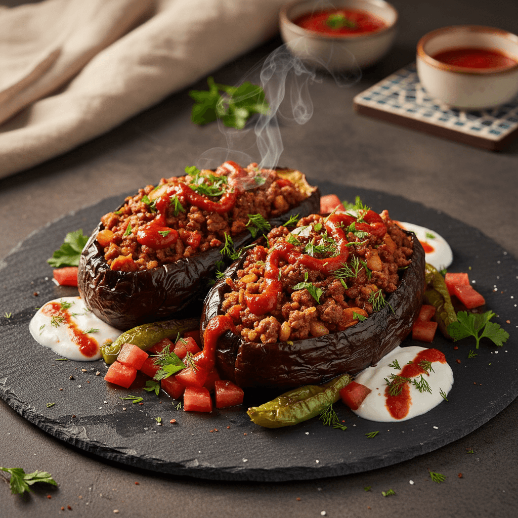 Közlenmiş Patlıcanlı Karnıyarık tarifi görseli - 6 kişilik, 474 TL maliyet