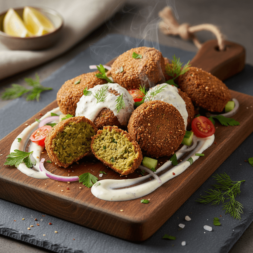 Falafel Tahin Sosuyla tarifi görseli - 20 kişilik
