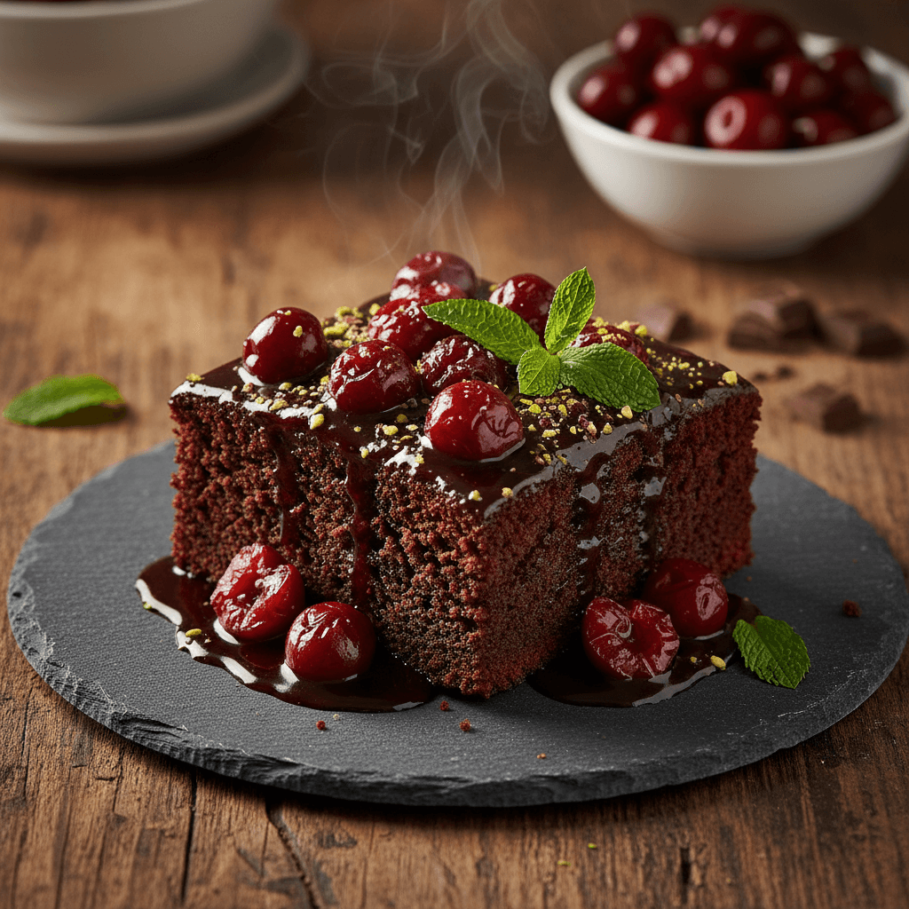 Vişneli Islak Kek tarifi görseli - 12 kişilik, 435 TL maliyet