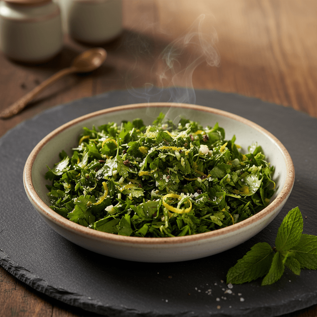 Gremolata tarifi görseli - 1 kişilik, 166 TL maliyet