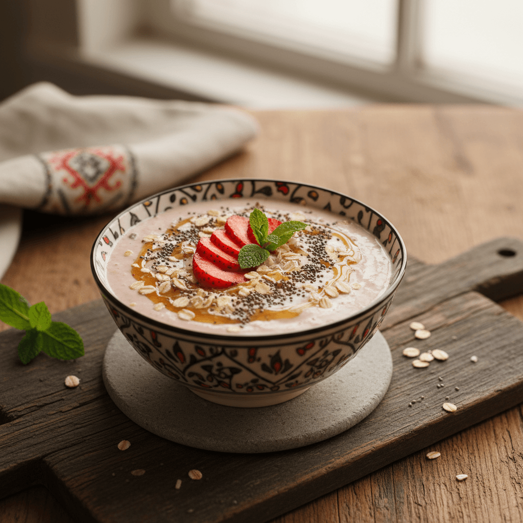 Çilekli Smoothie Bowl tarifi görseli - 1 kişilik 35 TL