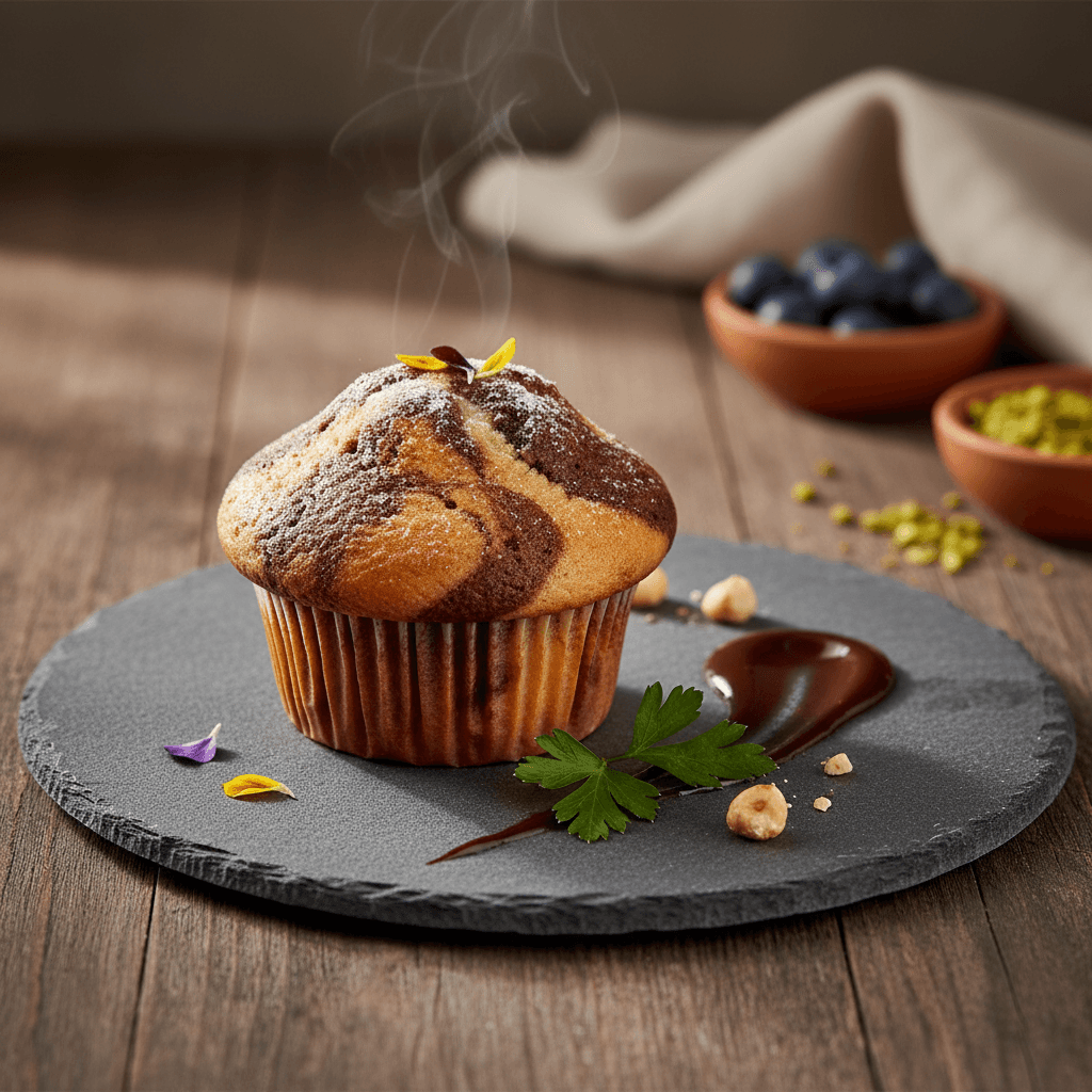 İki Renkli Muffin tarifi görseli - 12 kişilik, 85 TL maliyet