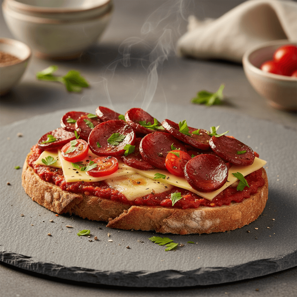 Bol Malzemeli Açık Tost tarifi görseli - 2 kişilik, 735 TL maliyet