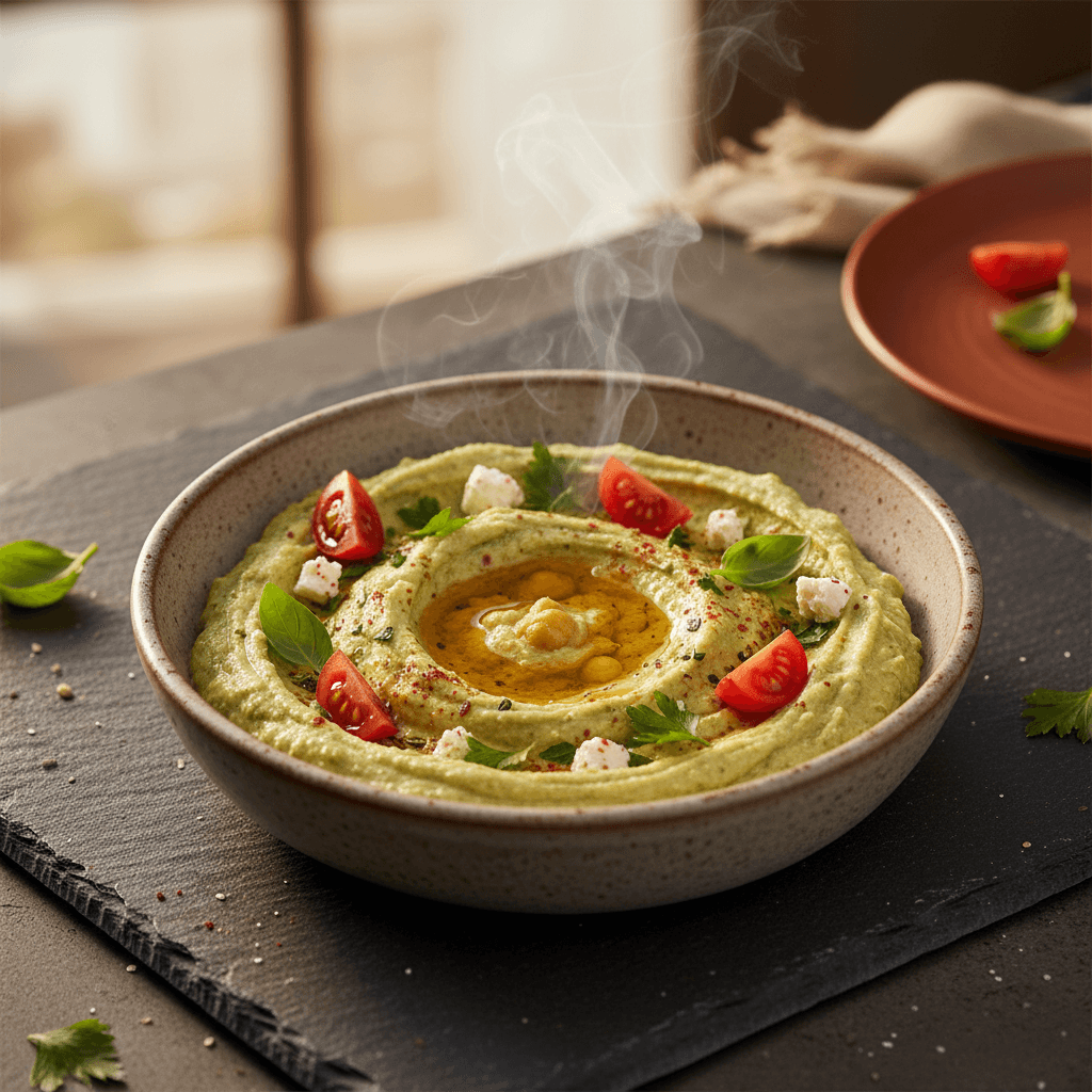 Fesleğenli Humus tarifi görseli - 4 kişilik, 71 TL maliyet