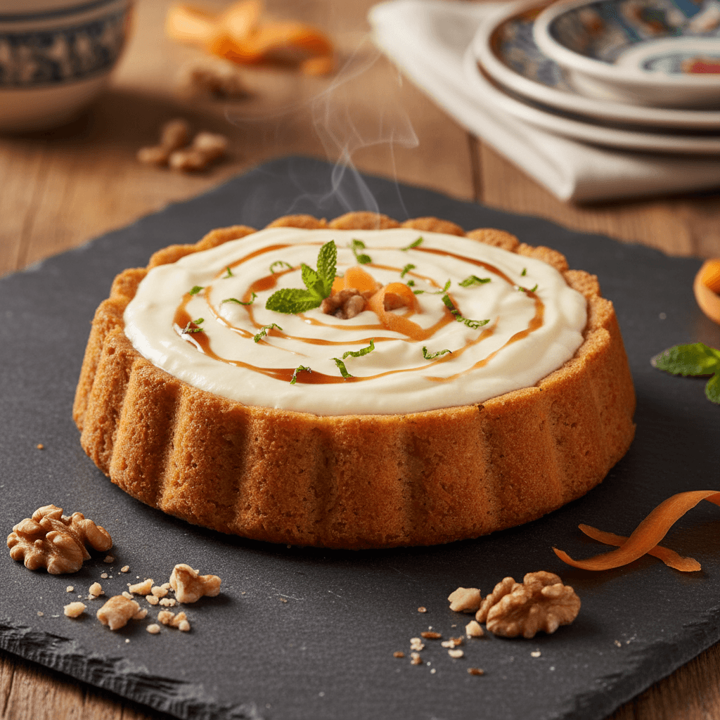 Tart Kalıbında Muhallebili Havuçlu Kek tarifi görseli - 8 kişilik, 229 TL maliyet