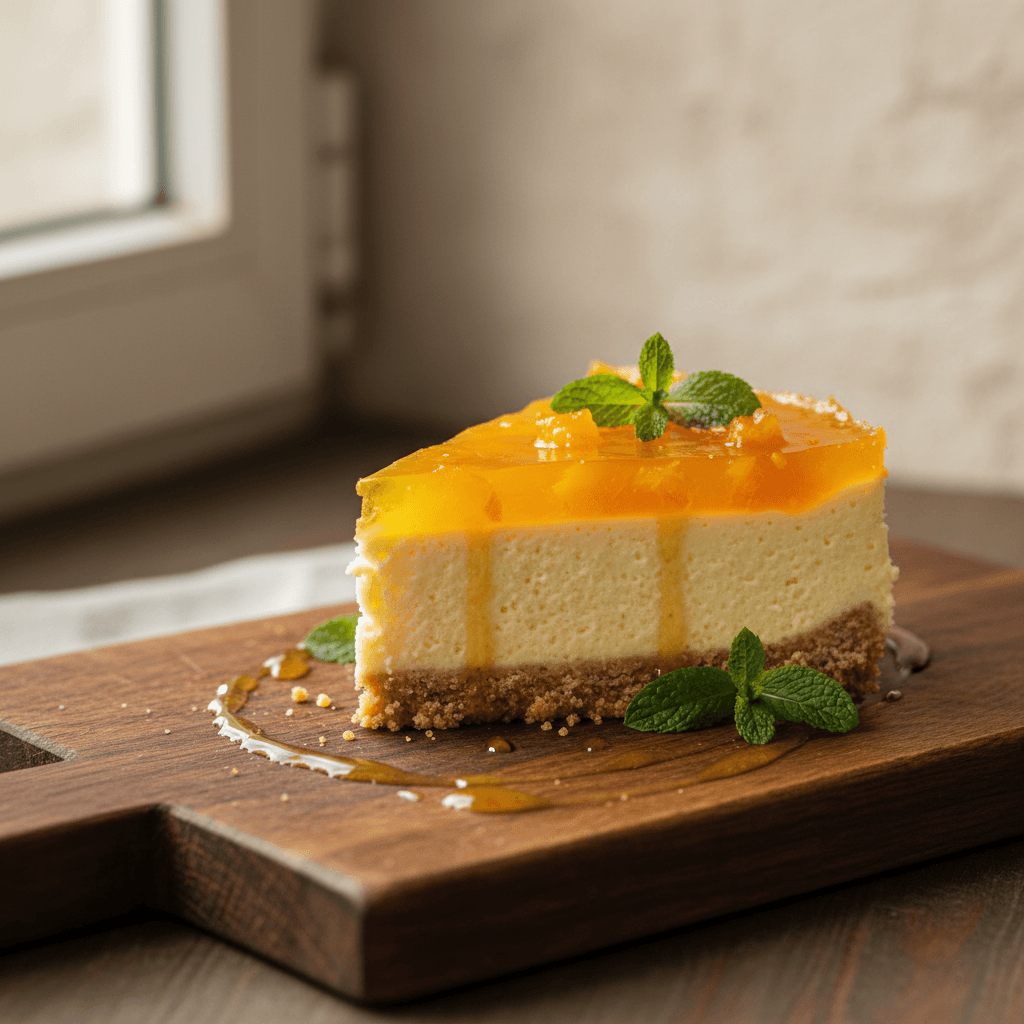 Portakallı Labnesiz Cheesecake tarifi görseli - 6 kişilik, 224 TL maliyet