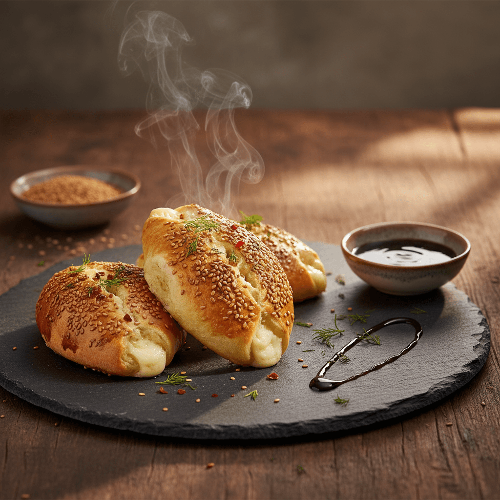Susamlı Peynirli Poğaça tarifi görseli - 15 kişilik, 334 TL maliyet