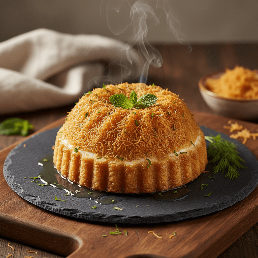 Tart Kalıbında Kadayıflı Muhallebi tarifi görseli - 6 kişilik, 95 TL maliyet