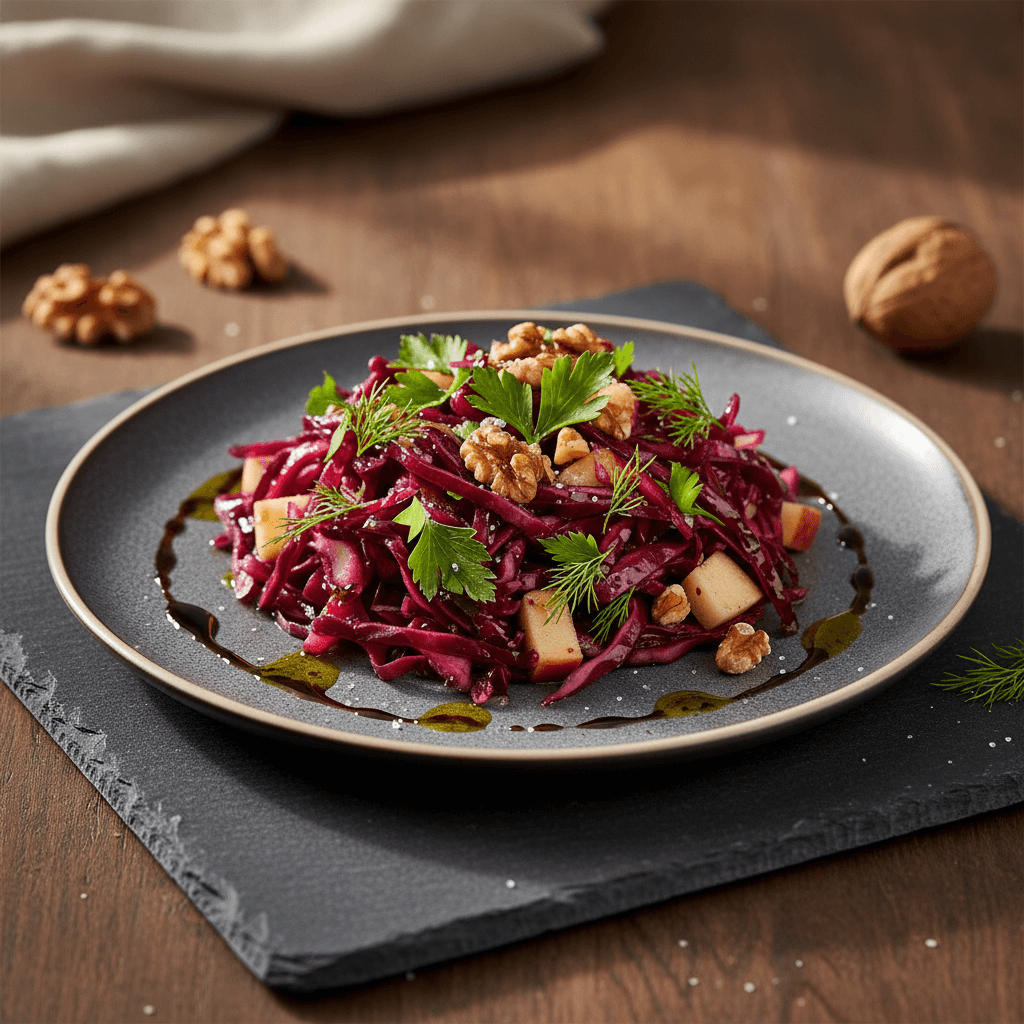 Turşu Tadında Mor Lahana Salatası tarifi görseli - 2 kişilik, 137 TL maliyet