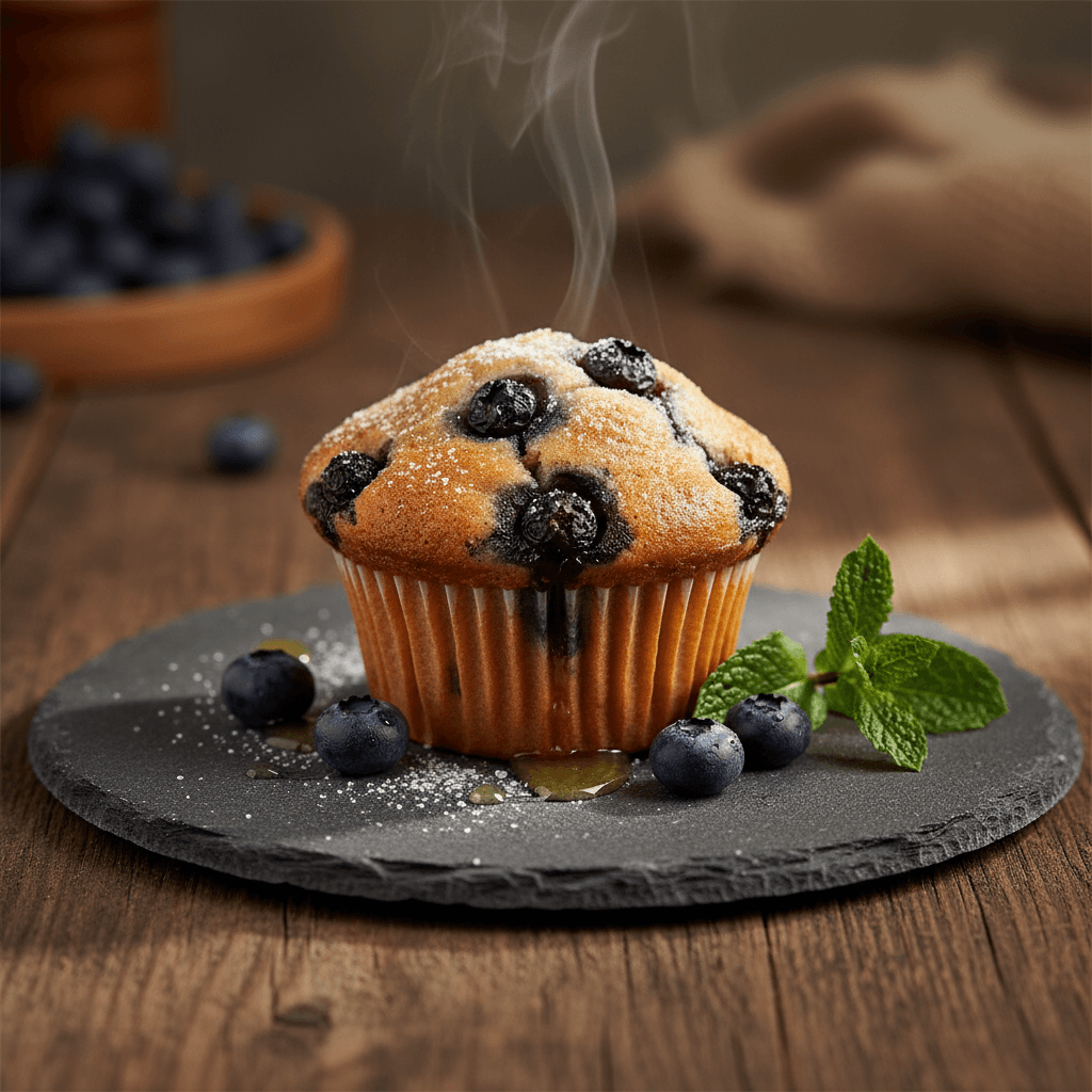 Yaban Mersinli Muffin tarifi görseli - 12 kişilik, 302 TL maliyet