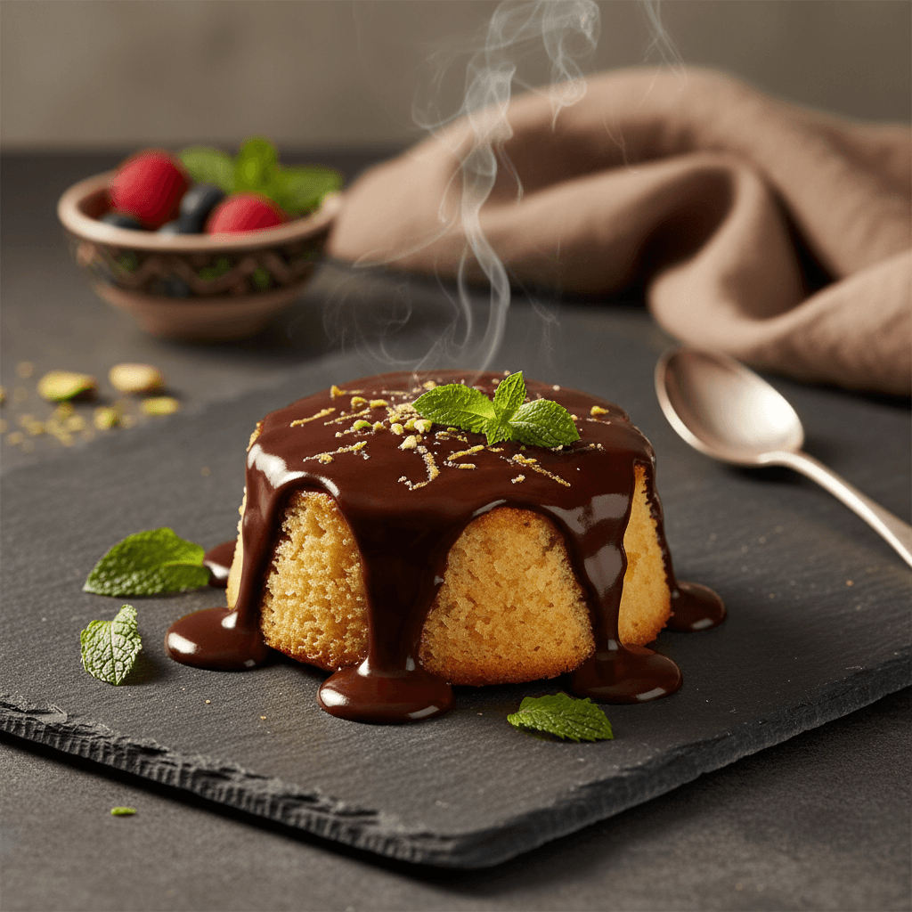 Bol Çikolata Soslu Tart Kek tarifi görseli - 6 kişilik, 133 TL maliyet