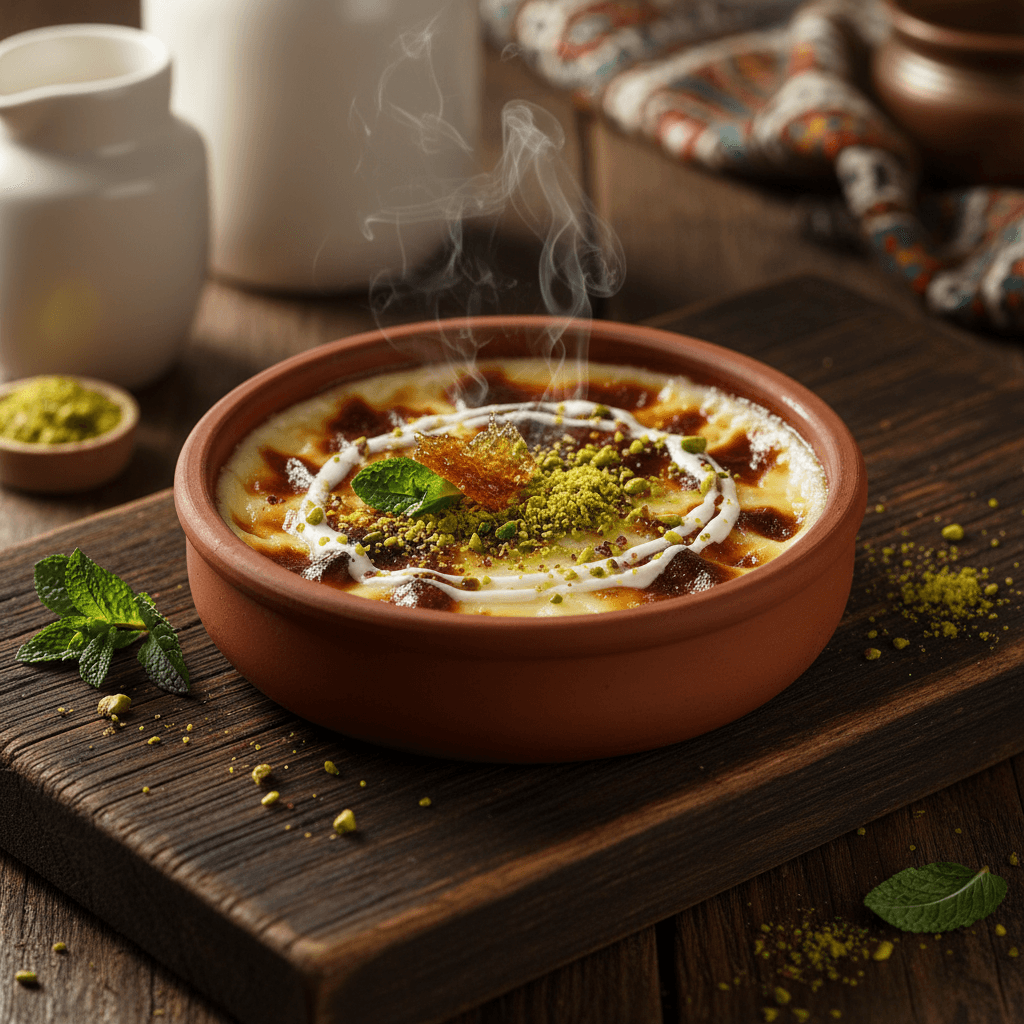 Damla Sakızlı Kremalı Fırın Sütlaç tarifi görseli - 8 kişilik, 247 TL maliyet