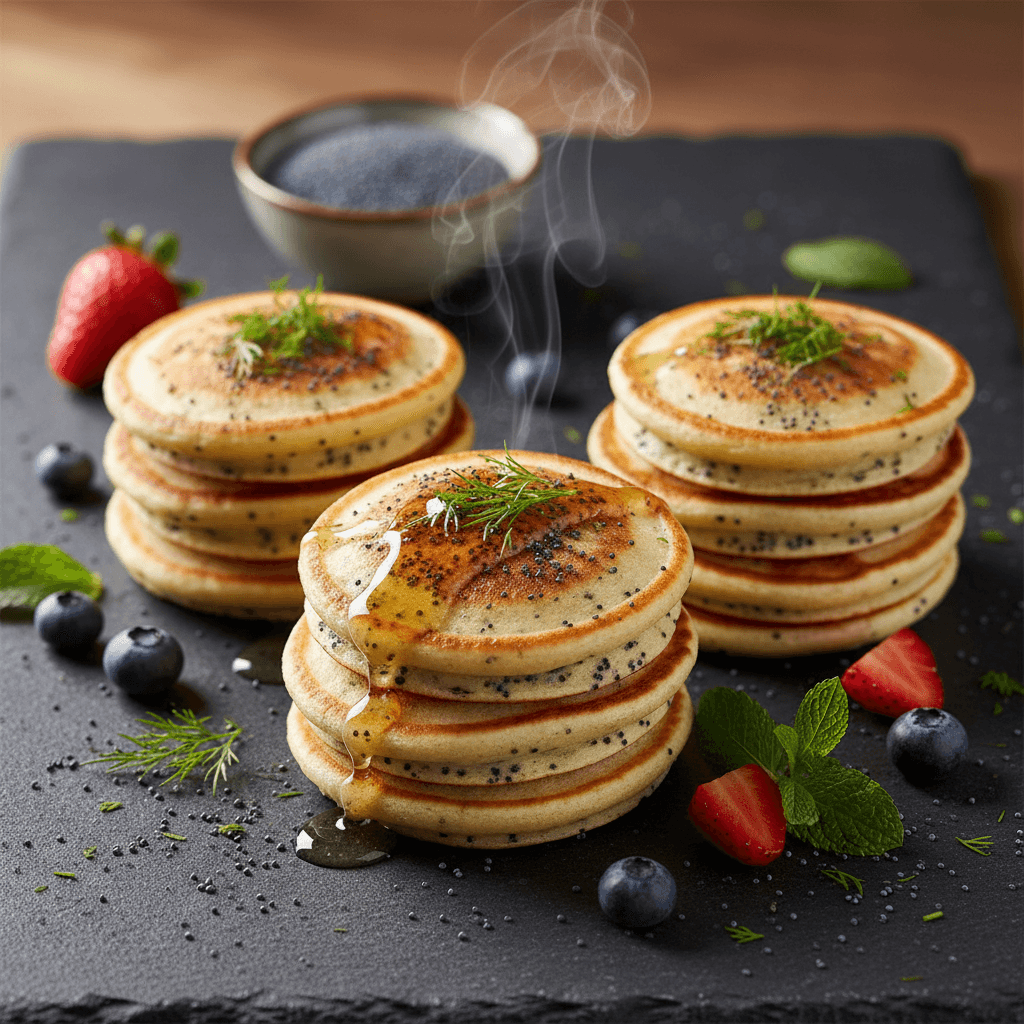 Haşhaşlı Kahvaltılık Pankek tarifi görseli - 2 kişilik, 69 TL maliyet
