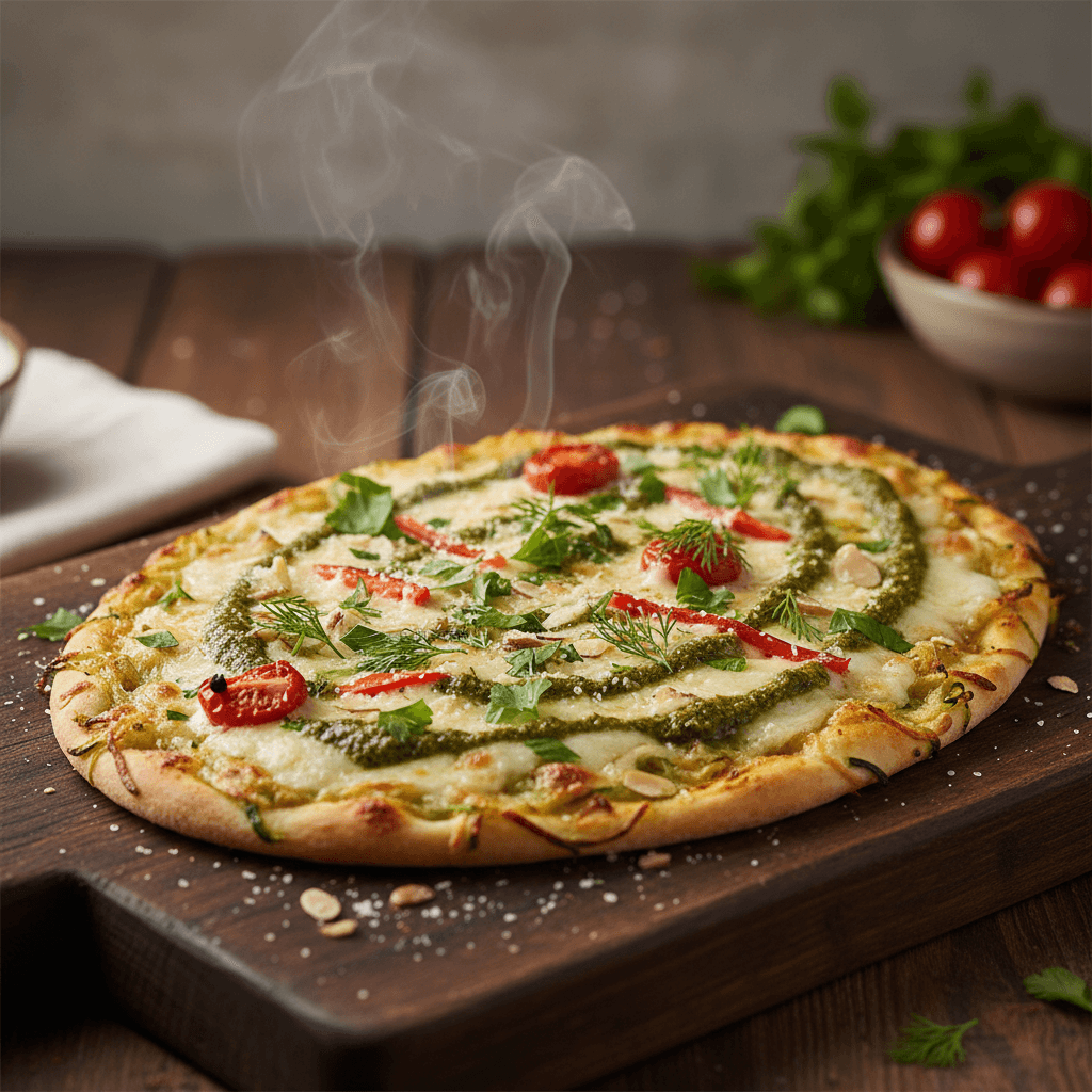 Kabak Tabanlı Unsuz Pizza tarifi görseli - 2 kişilik, 366 TL maliyet