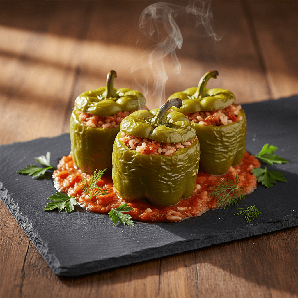 Fırında Biber Dolması tarifi görseli - 4 kişilik, 190 TL maliyet