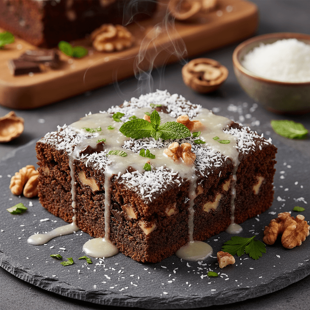 Hindistan Cevizli Brownie Kek tarifi görseli - 12 kişilik, 127 TL maliyet
