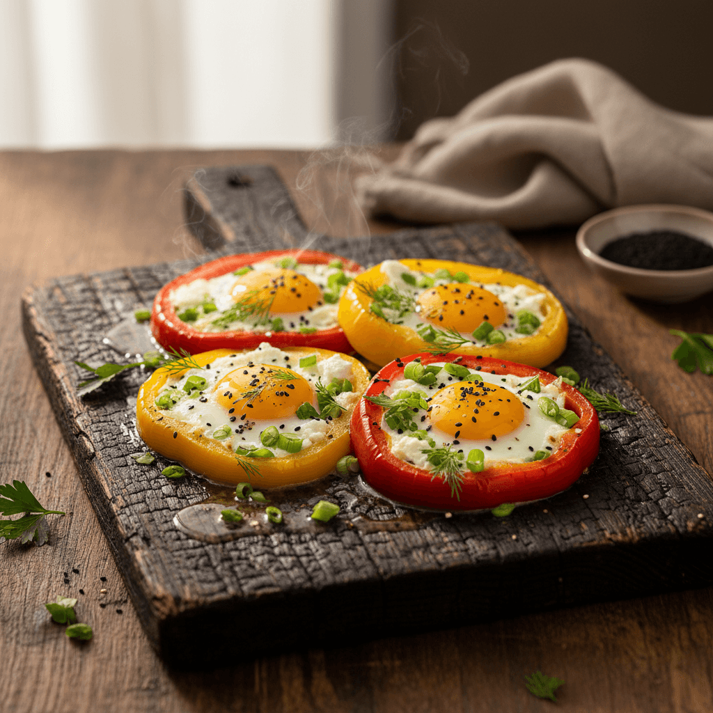 Biber İçinde Yumurta tarifi görseli - 2 kişilik, 196 TL maliyet