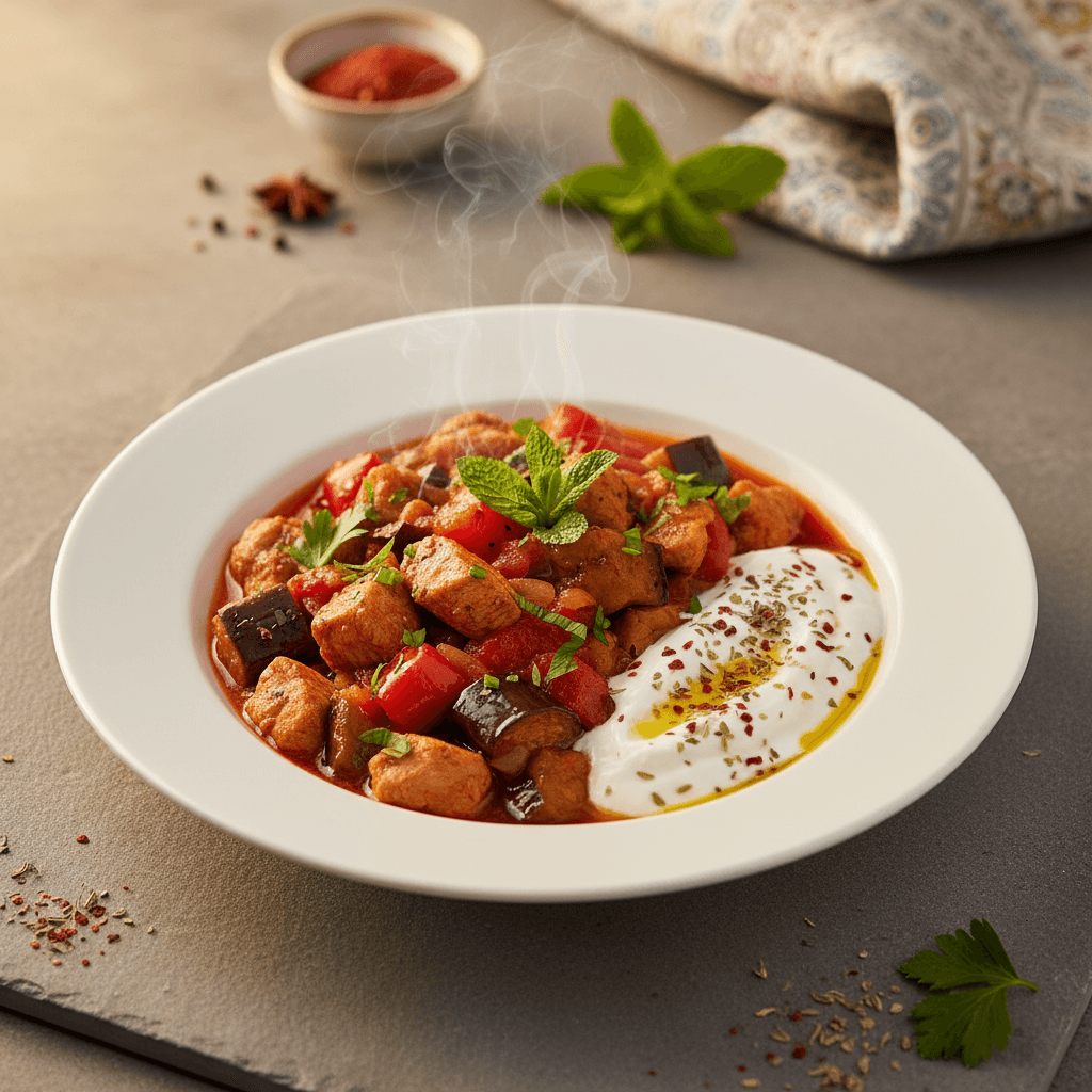 Patlıcanlı Hindi tarifi görseli - 4 kişilik, 555 TL maliyet