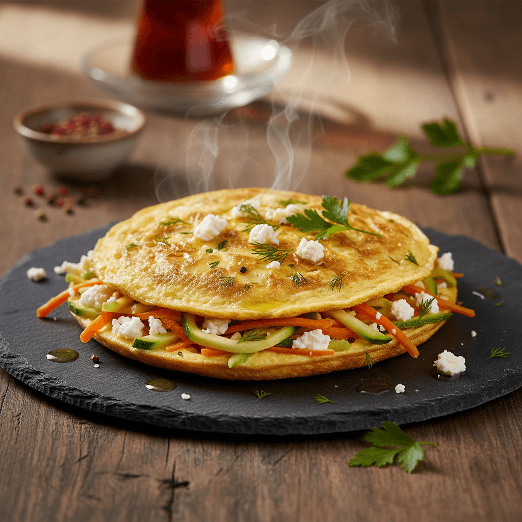 Sebzeli Omlet tarifi görseli - 2 kişilik, 56 TL maliyet