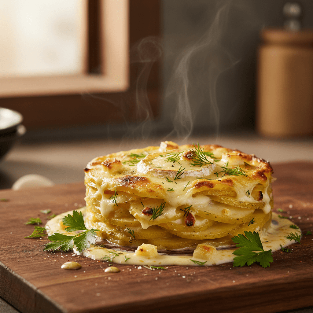 Brie Peynirli Patates Graten tarifi görseli - 2 kişilik, 556 TL maliyet