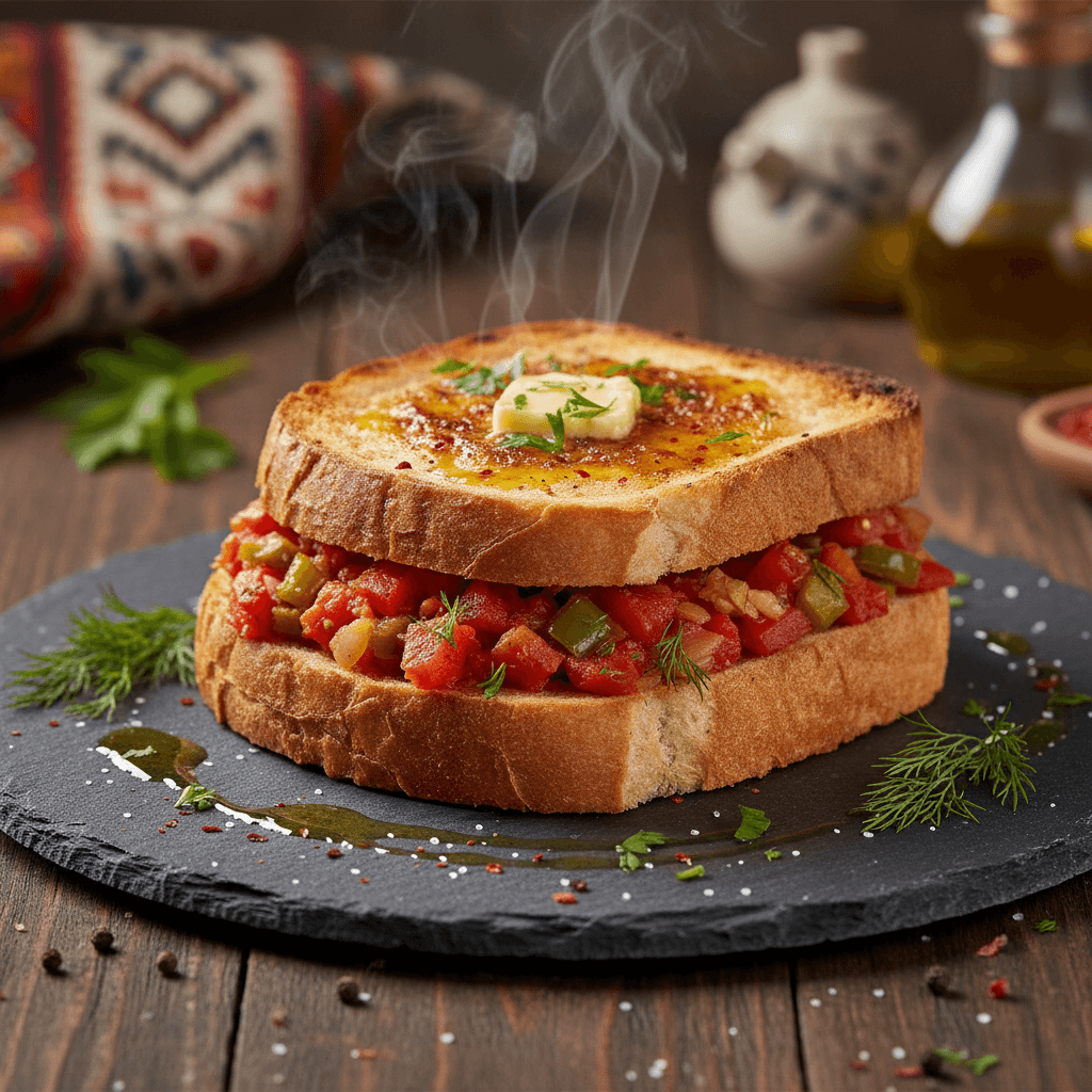Fırında Menemenli Ekmek tarifi görseli - 6 kişilik, 134 TL maliyet