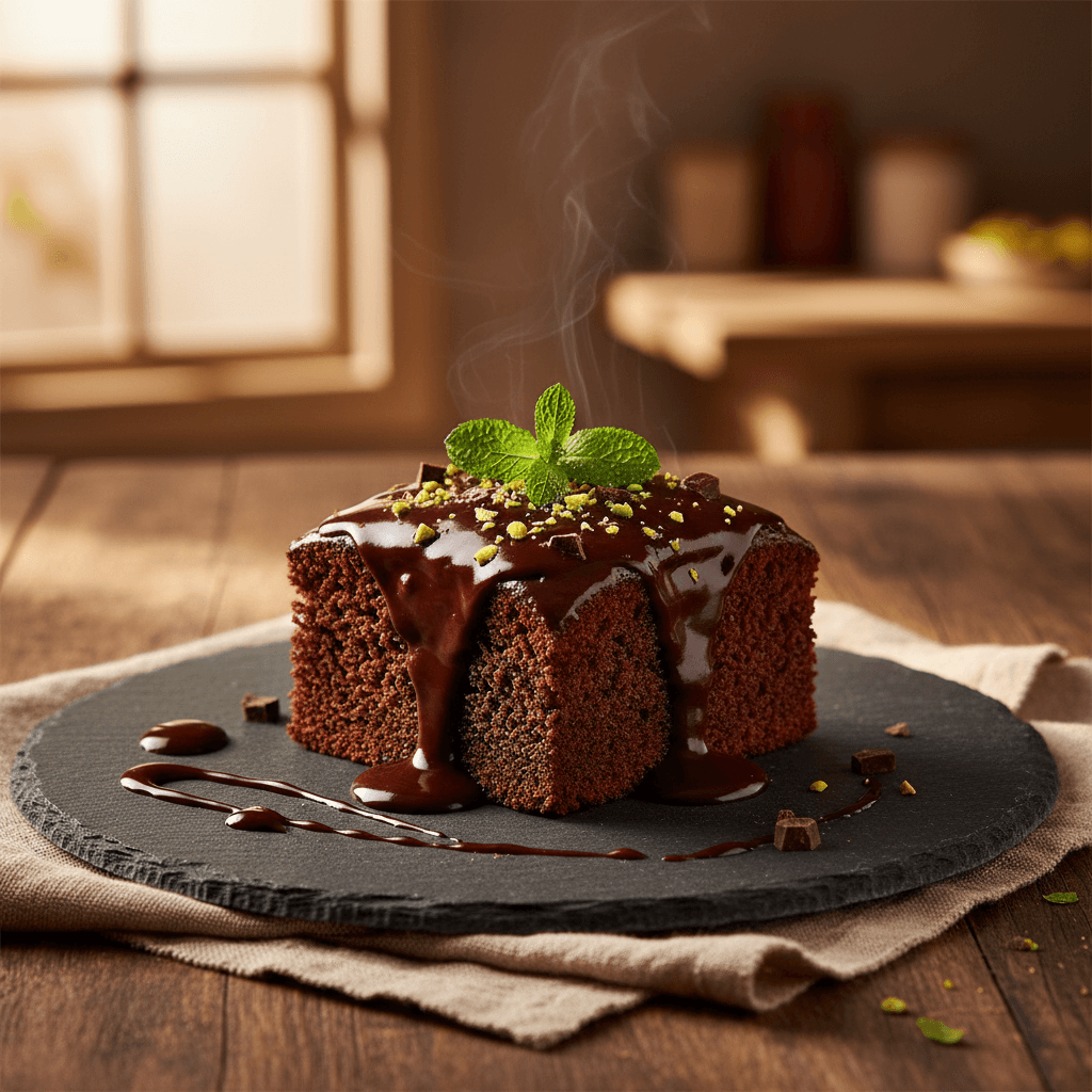 Ganaj Soslu Islak Kek tarifi görseli - 12 kişilik, 259 TL maliyet