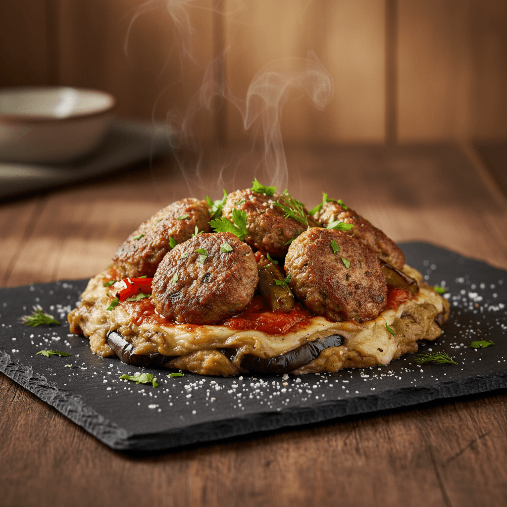 Köfteli Hünkar Beğendi tarifi görseli - 4 kişilik, 874 TL maliyet