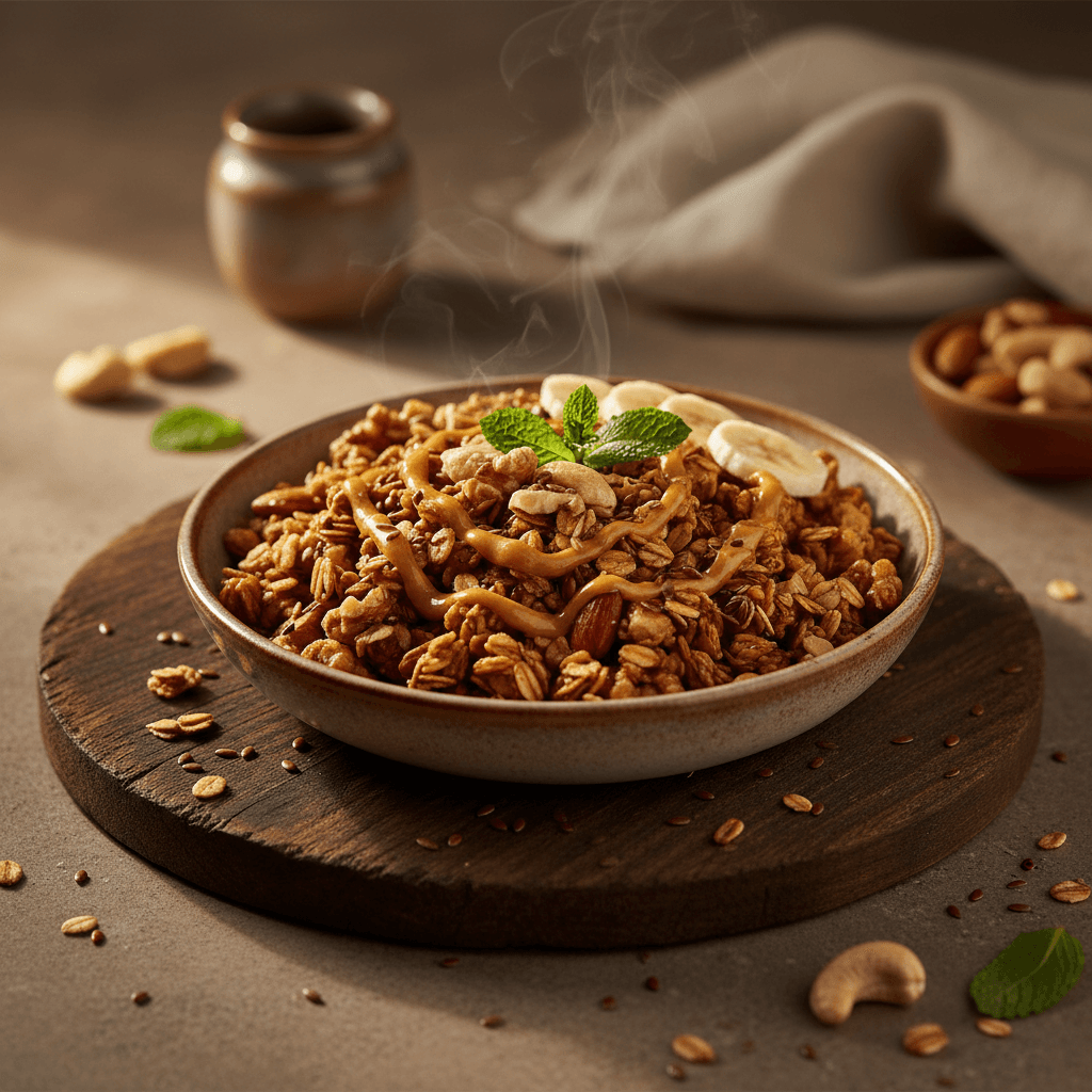 Ev Yapımı Rafine Şekersiz Granola tarifi görseli - 4 kişilik, 283 TL maliyet