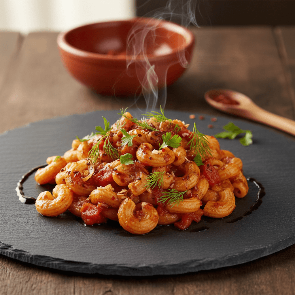 Domatesli Soya Soslu Makarna tarifi görseli - 4 kişilik, 84 TL maliyet