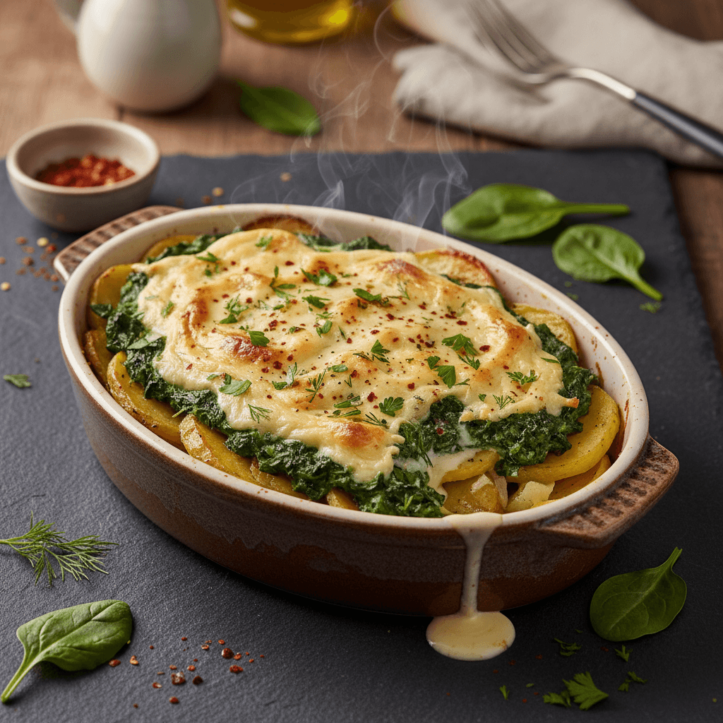 Ispanaklı Fırında Patates tarifi görseli - 4 kişilik, 174 TL maliyet