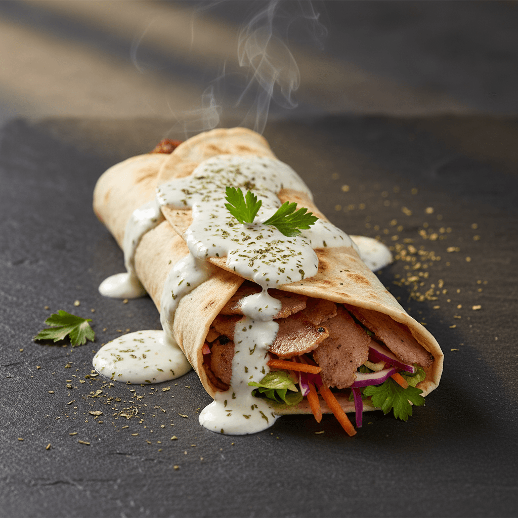 Alman Usulü Soslu Döner tarifi görseli - 1 kişilik, 143 TL maliyet