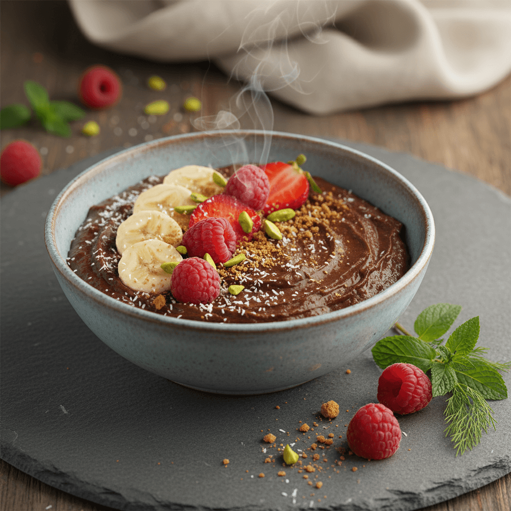 Kakaolu Yulaf Pudingi tarifi görseli - 1 kişilik, 112 TL maliyet