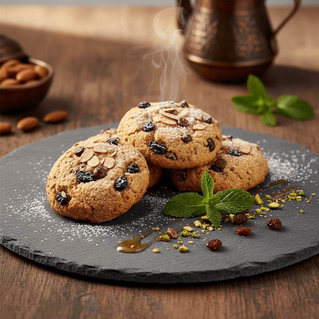 Kuru Üzümlü Bademli Kurabiye tarifi görseli - 24 kişilik, 93 TL maliyet
