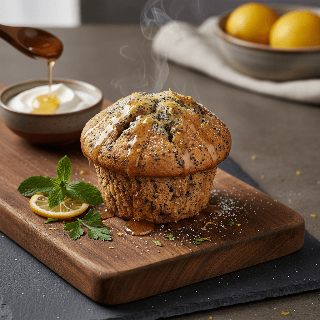 Haşhaşlı Limonlu Şekersiz Muffin tarifi görseli - 12 kişilik, 178 TL maliyet