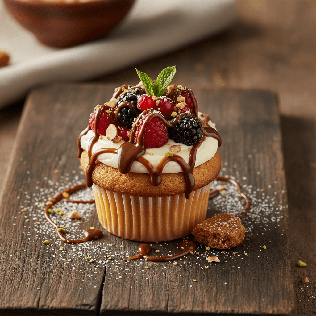 Beyaz Çikolata ve Orman Meyvesi Dolgulu Cupcake tarifi görseli - 6 kişilik, 1381 TL maliyet