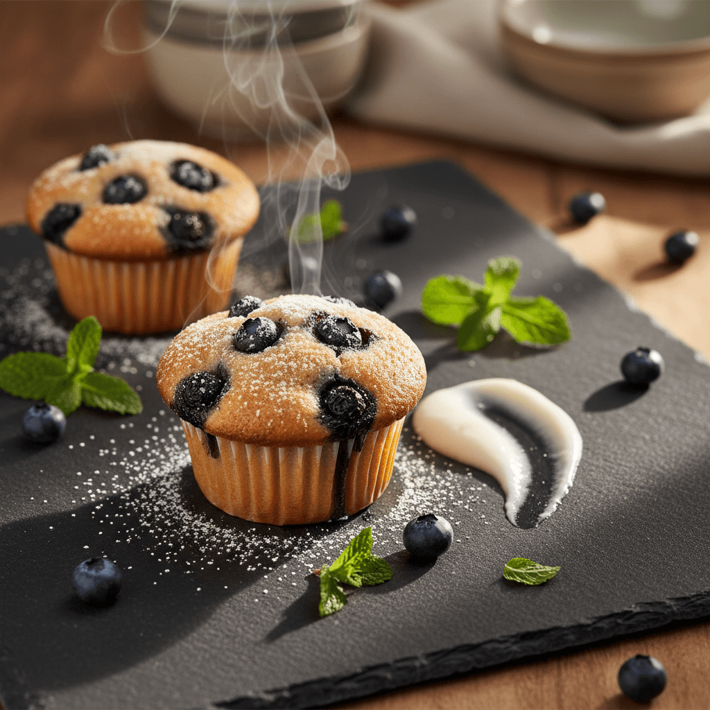 Yaban Mersinli Muffin Kek tarifi görseli - 12 kişilik, 228 TL maliyet
