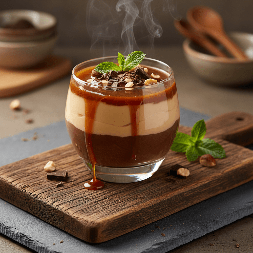 Karamelli Çikolatalı Ev Yapımı Puding tarifi görseli - 6 kişilik, 183 TL maliyet