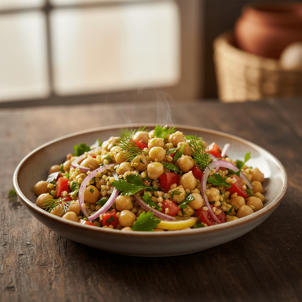 Nohutlu Bulgur Salatası tarifi görseli - 2 kişilik, 41 TL maliyet