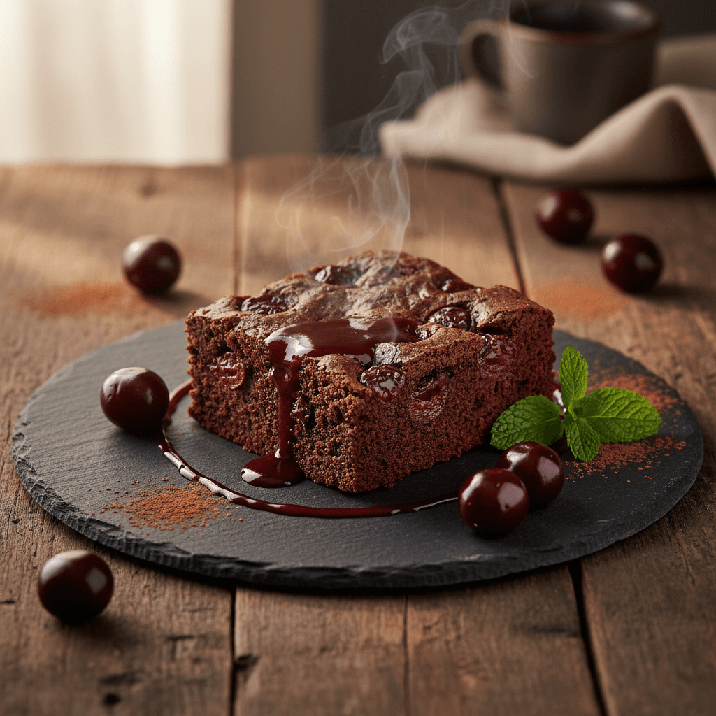 Vişneli Brownie tarifi görseli - 9 kişilik, 250 TL maliyet