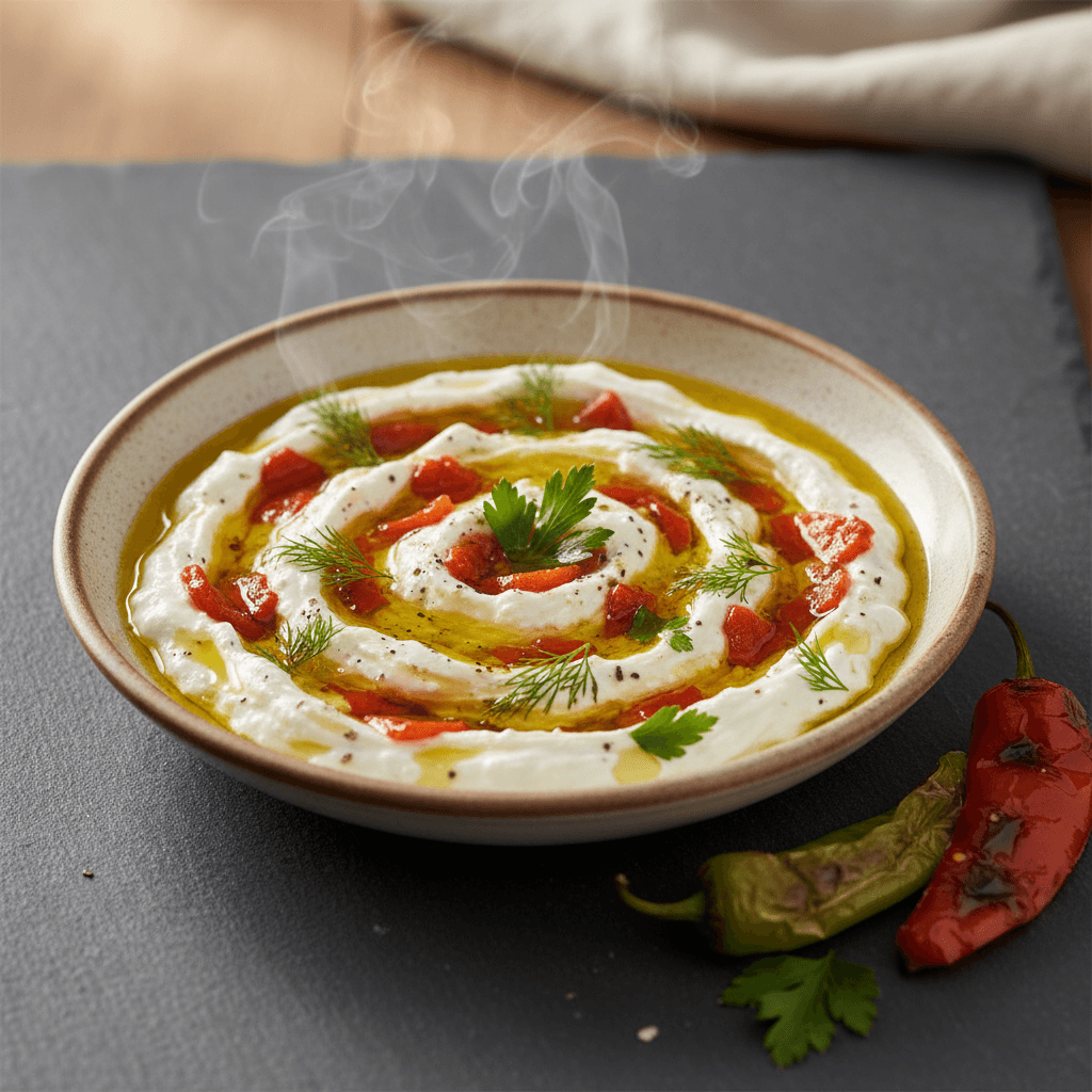 Yoğurtlu Köz Biber Ezmesi tarifi görseli - 2 kişilik, 474 TL maliyet