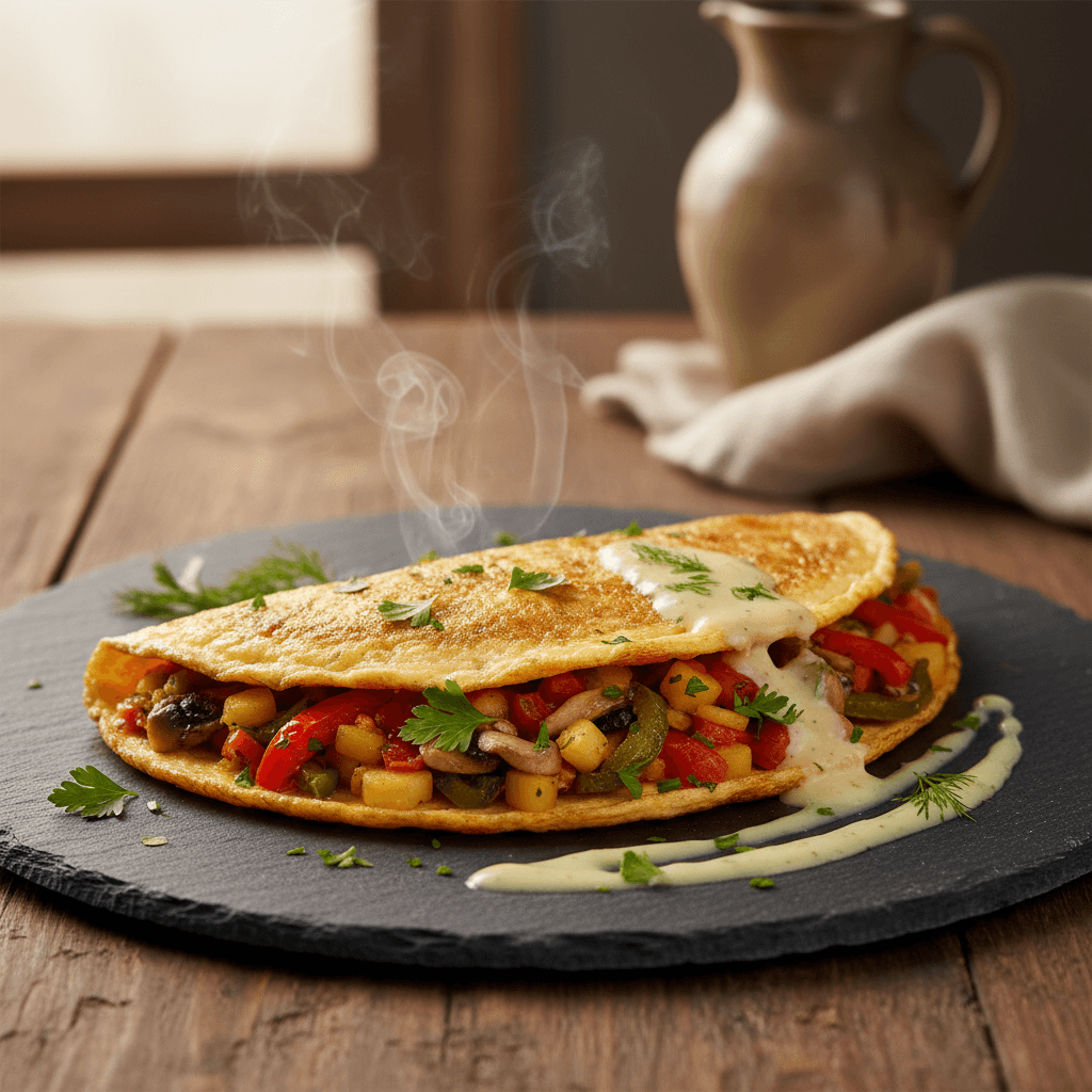 Sebzeli Omlet tarifi görseli - 2 kişilik, 317 TL maliyet