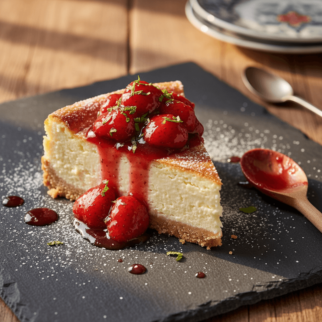 Çilekli Şekersiz Cheesecake tarifi görseli - 8 kişilik, 491 TL maliyet