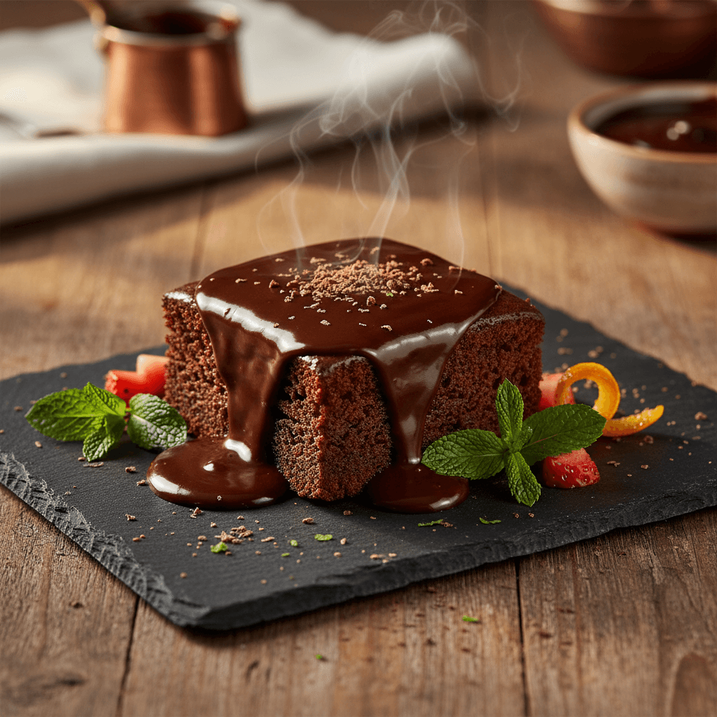 Bol Çikolata Soslu Islak Kek tarifi görseli - 9 kişilik, 139 TL maliyet
