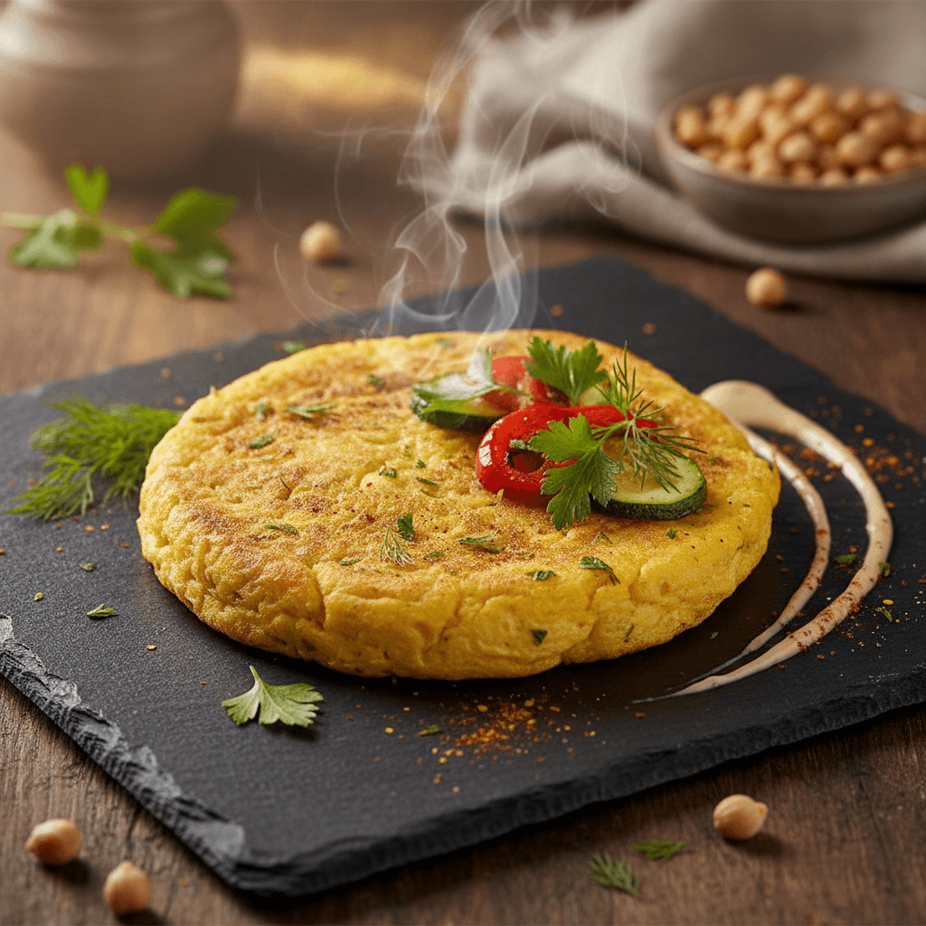 Nohut Unlu Vegan Omlet tarifi görseli - 1 kişilik 16 TL