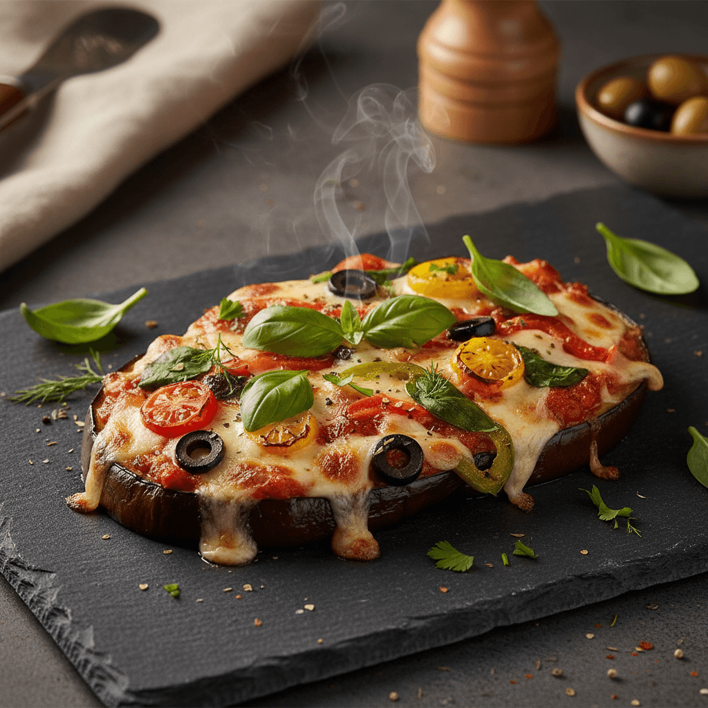 Fesleğenli Patlıcan Pizza tarifi görseli - 2 kişilik, 193 TL maliyet