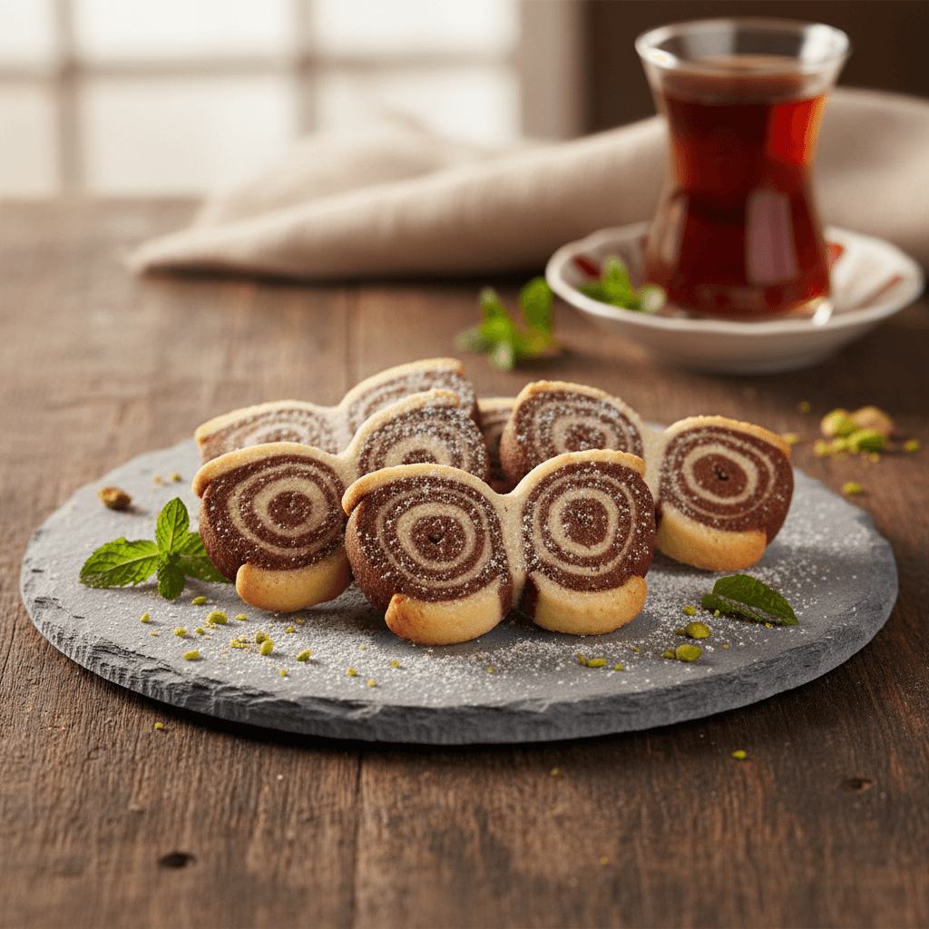 Kelebek Kurabiye tarifi görseli - 12 kişilik, 147 TL maliyet