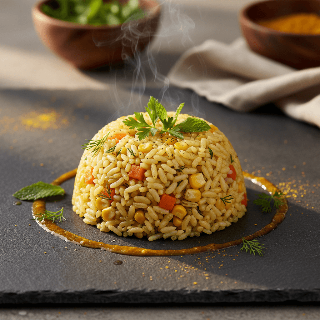 Mısırlı Havuçlu Pilav tarifi görseli - 2 kişilik, 35 TL maliyet