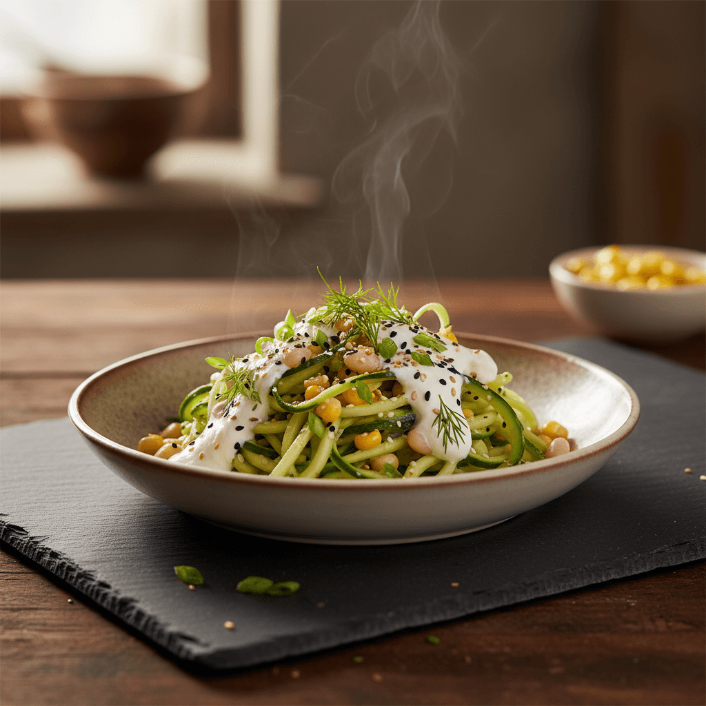 Yoğurt Soslu Çiğ Kabak Salatası tarifi görseli - 2 kişilik 104 TL